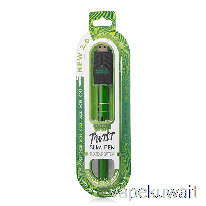 Ooze Slim Twist Pen 2.0 Flex Temp Battery Slime Green Vape Pod Kits